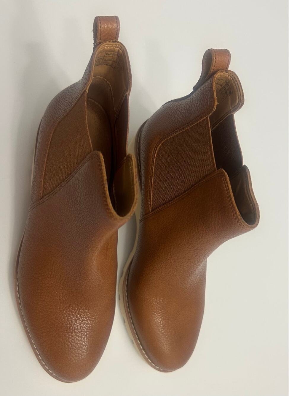 Vionic Aliso Wedge Chelsea Women Boots, Tan Size 6